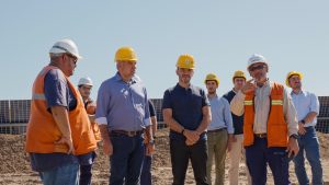 Juan Pablo Valdés y Claudio Polich recorrieron la construcción del Parque Solar de Santa Catalina
