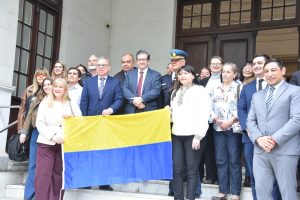 Braillard Poccard encabezó el homenaje por los 35 años de la independencia de Ucrania